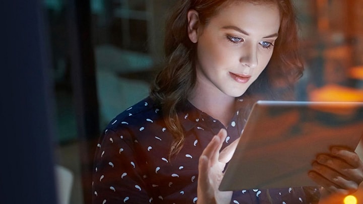 Woman with tablet